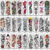 hot！【DT】✐►  New Arm Temporary Sleeves Buddha geisha Peacock peony dragon skull Tattoos Stickers thigh waist tattoo for women men