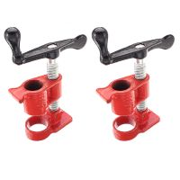 3/4 1/2 Inch Heavy Duty Pipe Clamp for Woodworking Wood Gluing Pipe Clamp Steel Cast Iron Pipe Clamp Fixture Carpenter Hand Too