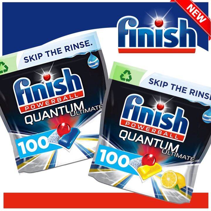 immediate shipping Finish Quantum Ultimate Dishwasher Tablets, LEMON or ORIGINAL 100 Tablets