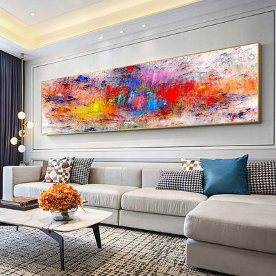 DDWW Large Abstract Different Colors Painting Modern Canvas Art Fashion Wall Pictures for Living Room Posters Wall Decoration