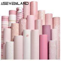 สติกเกอร์กันน้ำกาวในตัว Sevenland วอลล์เปเปอร์ตู้พีวีซีห้องครัวสีชมพูผู้หญิง