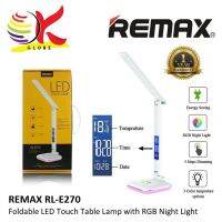 Remax RL-E270 โคมไฟตั้งโต๊ะ LED พับได้ พร้อมไฟ RGB กลางคืน โคมไฟตั้งโต๊ะอินพุต USB RL E270