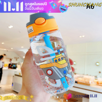 ?SHUNCHANG ถ้วยน้ำ480มล. สำหรับเด็กถ้วยป้อนอาหารเด็กพร้อมหลอดขวดน้ำกันรั่วถ้วยน้ำพกพาสำหรับกลางแจ้ง