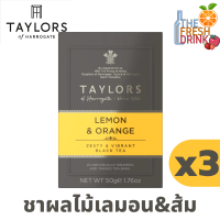 (แพ็ค3)Taylors of Harrogate Lemon Orange Tea เทย์เลอร์ ออฟ ฮาร์โรเกท ชาดำ ผสมผลไม้ เลมอน ส้ม 20ซอง