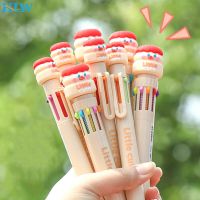 1pcs 6/10 Colors Ballpoint Pen Cartoon Pen 0.5mm Colorful Ink Gel Pens Silicone Neutral Pens School Office Supplies Stationery Pens