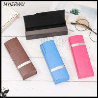 MYIERWU Unisex สี่เหลี่ยมผืนผ้า ลายไม้ เคสแว่น ป้องกันแว่นตา อุปกรณ์เสริมแว่นตา กล่องแว่นตา