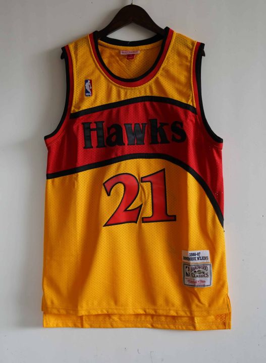 ready-stock-high-quality-mens-21-dominique-wilkins-atlanta-hawks-mitchell-ness-1986-87-hardwood-classics-swingman-jersey-yellow