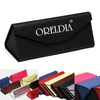 Unisex Fashion Men Women Glasses Case Protective Foldable Triangle Black Case For Shades Eyewear Accessories Customizable Logo