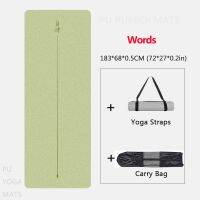 183cm Natural Rubber Indoor Exercise Mat for Push Ups/sit Ups PU Yoga Mat WearResistant Gymnastics Mat Antiskid Sweat Absorption