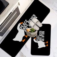 Untitled Goose Game Printed Flannel Floor Mats Bathroom Personalized Decorative Rugs Anti-slip Living Room Kitchen Welcome Mat