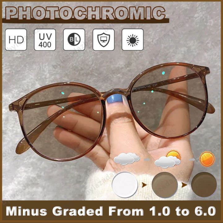 Myopic Photochromic Glasses Outdoor Discoloration Glasses Blue Light