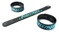 PIERCE THE VEIL wristband ริสแบนด์ งานแกะขึ้นโมล ปั้มนูน สองชั้น สวยงาม คุณภาพสุดๆ สินค้าส่งต่างประเทศ ปรับขนาดข้อมือได้สองขนาด พร้อมส่งทุกเส้น PTV95NNN