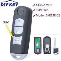 DIYKEY SKE13E-02 Replacement Proximity Smart Remote Key 3 Button(SUV) 433Mhz PCF7953P 49CHIP for Mazda CX-5 CX-9 2017 2018