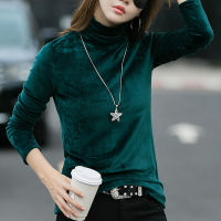 4XL Plus Size Thick Warm Winter Velvet Top Female Turtleneck Pullovers Long Sleeve Warm Womens Turtleneck Sweater Fall Clothes