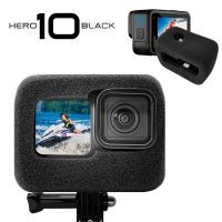 เคสโฟมฟองน้ำลดเสียงกระจกรถยนต์กันลม Gopro HERO 10สีดำสำหรับ Go Pro กล้องแอคชั่นแคมเมรา10 9