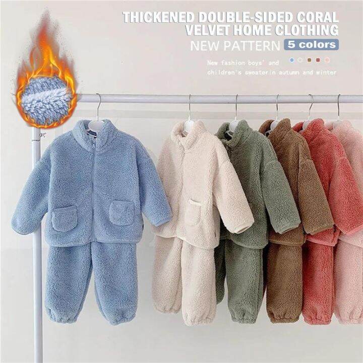 baby-autumn-winter-pajamas-set-boys-and-girls-flannel-pajamas-keep-warm-tops-and-pants-suit-fleece-jumpsuit-pajamas