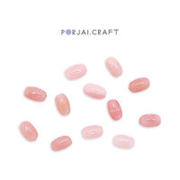 Pink Talcum Barrel Bead ลูกปัดพิงค์ทัลคัม 8mm