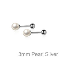 Trustdavis Real 925 Sterling Silver Charm Min Pearl Beads Screw Stud Earrings For Women Wedding Party Fine S925 Jewelry DA1621