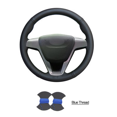 Hand-stitched Black PU Artificial Leather Car Steering Wheel Cover for Lada Vesta 2015 2016 2017 2018 2019 2020 Xray 2015-2020