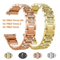 （A creative）Bling สร้อยข้อมือสำหรับ Fitbit Versa 2/3 Band สำหรับ Fitbit Sense Watchband อุปกรณ์เสริมสายนาฬิกาโลหะสำหรับผู้หญิง Correa