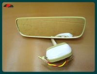 TOYOTA LN30 - LN40 RN30 - RN40  year 1978-1983 REAR VIEW MIRROR "BEIGE" SET with LIGHT // กระจกในเก๋ง กระจกมองหลัง สีเบจ สีครีม สินค้าคุณภาพดี