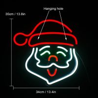 Party Decoration Neon Lights Christmas Neon Lights LED Santa Santa Claus Light Sign Santa Decoration