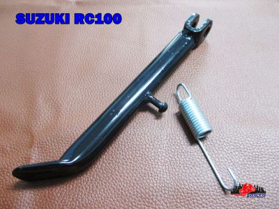 SUZUKI RC100 KICK SIDE STAND "BLACK" // ขาตั้งกันล้ม ขาตั้งข้าง "สีดำ" พร้อม สปริงขาตั้ง สินค้าคุณภาพดี