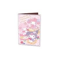 ใหม่ Sanrio ซองใส่หนังสือเดินทาง Hello Kitty Kulomi เคสป้องกัน PU แบบพกพาได้พิมพ์ลายการ์ตูนพิมพ์ซองใส่หนังสือเดินทางกระเป๋าเก็บบัตรข้อมูลประจำตัวสำหรับการเดินทางบัตรประจำตัวแบบพกพา