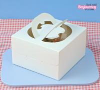 Boxjourney กล่องสแน็คเล็กหูหิ้ว สีขาว ( 20 ชิ้น/ชิ้น)