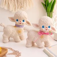 2022 New Retro Classic Rubber Sheep Dolls Cute Girl Sweetheart Sounding Animal Gift Model Lamb Static Birthday Toy Toys Decora