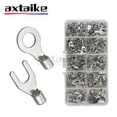 320Pcs Terminal Connector Assortment Kit Cold Pressed OT/UT Crimp  Wire Terminals Copper Nose Wiring Fork Set Brass Cable Electrical Connectors