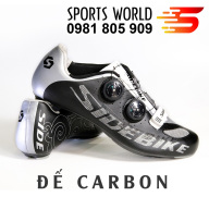 Giày can đạp xe, đế carbon, 2 khóa vặn, dòng Road SD-014 SIDEBIKE màu Đen Bạc thumbnail