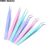 ✾¤℡  Candy-colored eyelash tweezers for extension forceps stainless steel high-precision set