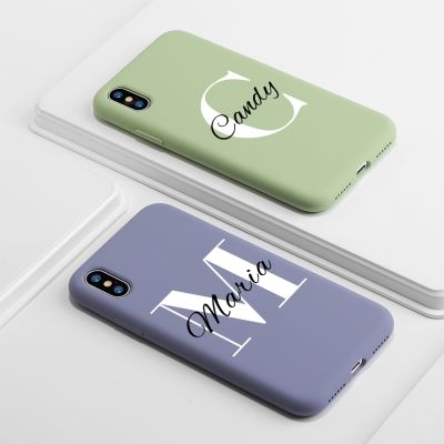 ◑◘♀ Custom Name for iPhone 13 Pro Max Case 12 11 SE 2020 Coque 8 Plus Luxury Silicone Cover for iPhone Case Mini 10 X XS Max XR 6 7