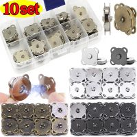 【hot】☌❇  1/10Sets Magnetic Fasteners Clasps Buttons Handbag Purse Wallet Parts Adsorption Buckle 14/18mm Wholesale