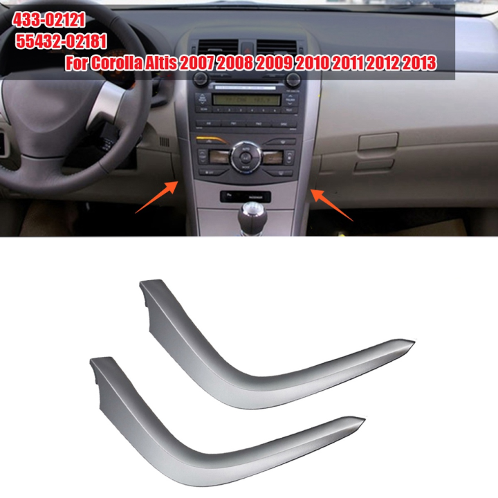 1pair-central-control-dashboard-air-outlet-lower-trim-strip-for-toyota-corolla-altis-2007-2013