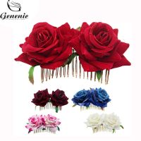 【cw】 White/Red Hair Combs Wedding Bridal Fashion Jewelry Prom Headpiece Accessories Pins 【hot】 !