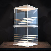 2-5 Tier Acrylic Display Box with Light for Funko Figures,Doll,Collectibles,Display Case Dustproof Storage Toy Model Organizer