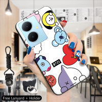 เคสใส่โทรศัพท์สำหรับ Vivo V29 5G Y78 Y78 5G + 5G แหวนใส่นิ้วสายคล้องตัวการ์ตูนเกาหลีเคป๊อบทางทิศใต้ตุ๊กตา B เคสนิ่มเคส TPU ซิลิโคน