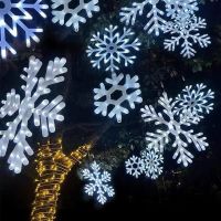 ZZOOI 30CM Large Snowflake String Light Outdoor Snowflake Led Hanging Lamp Backyard Patio Christmas Tree Wedding Decor Fairy Garland