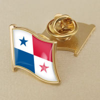 Panama Panama National Flag Crystal Drop Resin Badge Brooch Flag Badges of All Countries in the World All-metal Brooch Copper Brooch Collection