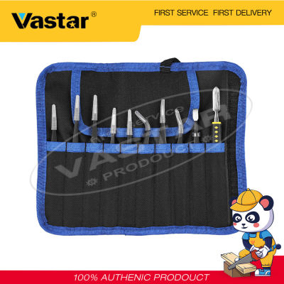 Vastar 9/10ชิ้นป้องกันไฟฟ้าสถิต ESD สแตนเลสแหนบเครื่องมือบำรุงรักษาอุตสาหกรรมแม่นยำโค้งตรงแหนบเครื่องมือซ่อมแซม