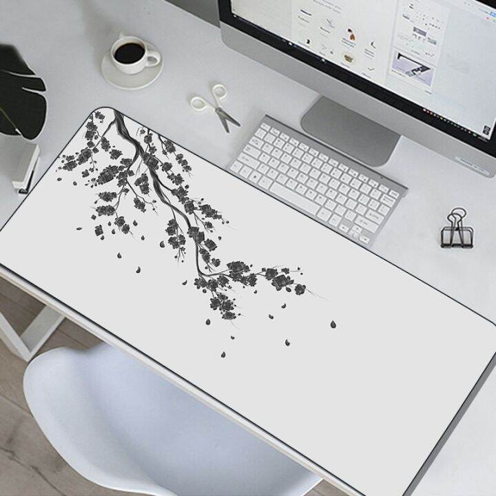 japanese-style-gaming-mouse-pad-pink-sakura-mousepads-black-white-xxl-large-desk-mat-torii-art-mouse-mats-rugs-for-laptop-gamer