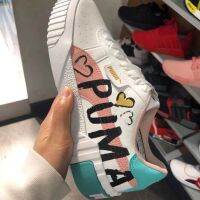 pu ma Cali Sandwich Big Letter Cartoon Graffiti Mandarin Duck Womens Shoes Liu Wen Selena Same White Shoes 373038
