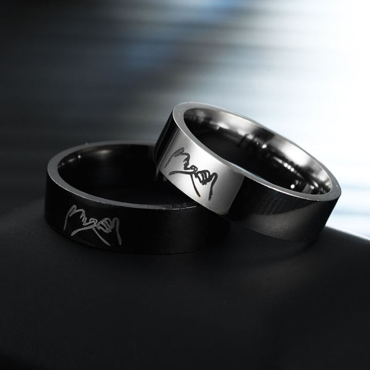 แหวนคู่สแตนเลสแฟชั่น1ชิ้น-แหวนผู้ชายเครื่องประดับสำหรับผู้หญิงแหวนคู่รักเครื่องประดับสำหรับผู้หญิงแหวนคู่-i-love-you