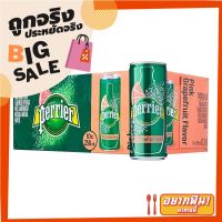 ?The Best!! เปอริเอ้ น้ำแร่ธรรมชาติ กลิ่นพิงค์ เกรปฟรุต 250 มล. x 10 กระป๋อง Perrier Pink Grapefruit Flavored Beverage with Carbonat ถูกที่สุด✅