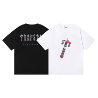 คุณภาพสูง1:1 London Red Camouflage Letter Trapstar T เสื้อผู้ชายผู้หญิง EU ขนาดผ้าฝ้าย Haikyuu สเก็ตบอร์ด Trapstar Top Tees