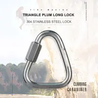 ARETAEUS Mountain Rock Climbing Tool Mountaineering Hook Buckle Snap Clip 304 Stainless Steel Climbing Buckle Fast Hook Safety Connection Lock Triangl