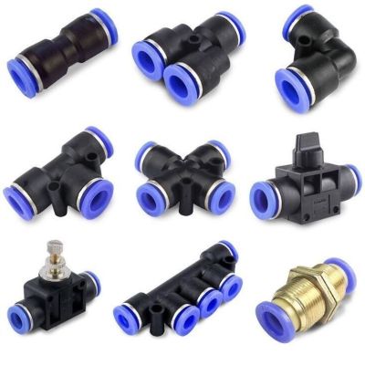 ◙✈◎ Pneumatic Fitting 2 Way Quick Push Connector Tube Hose 4mm 6mm 8mm 10mm 12mm 16mm Air Pneumatic Parts Connector Joint Fitting