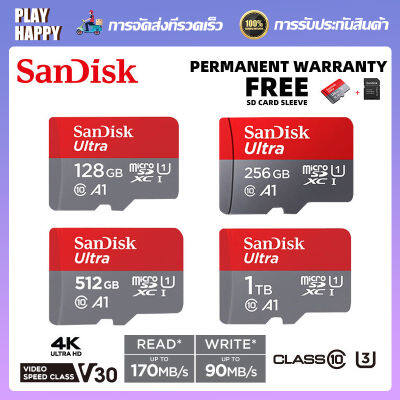 SanDisk 128GB 256GB 512GB 1TB MicroSDHC UHS-I Card Ultra Class10 Speed 100MB/s** เมมโมรี่การ์ดแท้